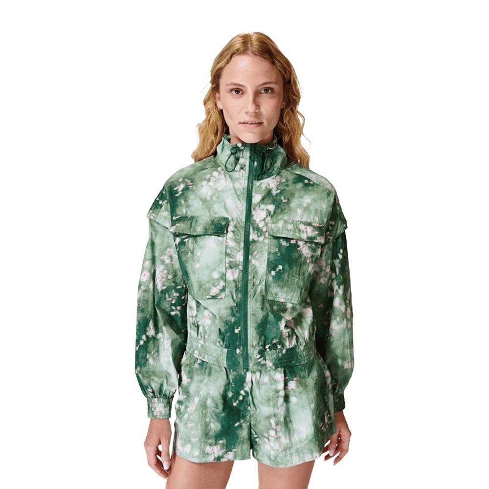 SWEATY BETTY Anytime Floral Print Track Zip Up Jacket Small NWT